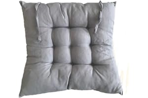 AGDLLYD Cuscini di Seduta Cuscino Sedia 40x40x5cm per Interno ed Esterno - Molti Colori - Imbottitura Spessa Cuscino Trapuntato/Cuscino per Pavimento (Grigio)