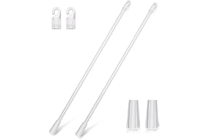 DSLSQD 30 cm (12 tum) Persienn Set - 2 st Vertikala Persienner Med Ersättningskontrollstav, Genomskinlig Öppnare, Lång Fönste