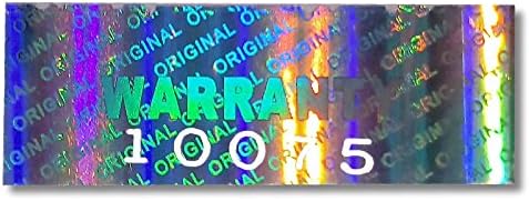 30mm x 10mm WARRANTY Numbered Hologram Stickers, Rectangular Labels, Original, Tamper-Evident, Secure, Valid, Authentic, Genuine, Security