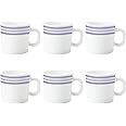 Larah by BOROSIL Tuscan Opalware Mug Set, 6-Pieces, (White)