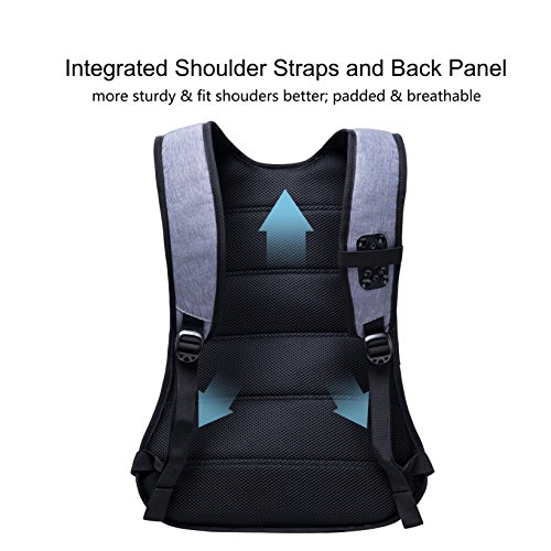 [Tagesrucksack] FREETOO Laptop Rucksack Campus Rucksack mit gepolstertem Laptopfach Rückenseite und Schultergurt  schickes Daypack passt jedes Outfit geeignet für Herren oder Jungen auf Alltag Campus Shopping und Reise anwenden - 3