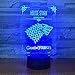 Produktbild Dwthh Haus Stark Game Of Thrones Wolf Acryl 3D Led Lampe 7 Farbwechsel Acryl 3D Nachtlicht Wohnkultur Für Kinder Weihnachtsgeschenk