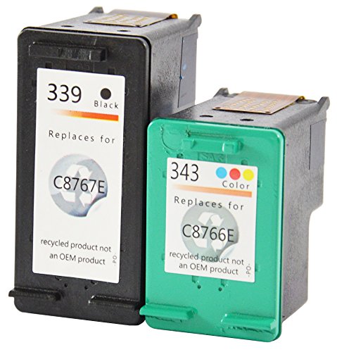 Druckerpatronen kompatibel für HP 343 + 339 black + color - 2