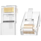 VegGieg Cat6 RJ45 Jack 8P8C Ethernet Konnekt&ouml;r&uuml; Altın Kaplama 102 Adet