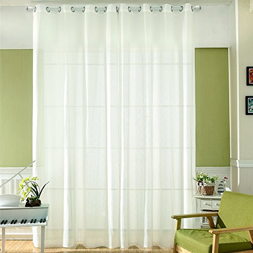 Moresave Einfarbig Tüll Vorhänge Voile Vorhang Schals für Wohnzimmer Schlafzimmer Kindergarten, 100x200cm