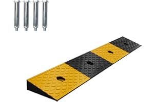 tonchean Rampa bordillo Goma automóvil Rampa bordillo Antideslizante 100x15x5cm Rampa peldaño Puerta Rampa umbral Resistente Puertas Garaje Acera Silla Ruedas Bicicleta Motocicleta Camión Scooter