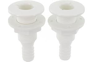 SPORTARC Marine Drainage Outlet Thru Hull Skin Fitting Set of 2, Fits 19mm Bilge Pump Hose