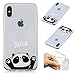 Produktbild Ooboom iPhone X Hülle TPU Silikon Gel Weich Handy Tasche Case Bumper Cover Stoßstange Flexibel Ultra Dünn Schlank für iPhone X - Hello Panda