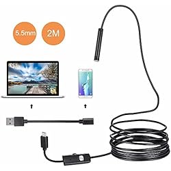 Elvy 5mm 150CM Cable, Russian Federation : 2018 New Mini Camera IP67 Waterproof USB Android Endoscope Borescope Snake Inspection Video Camera 5.5/7mm Diameter Lens 1/2M