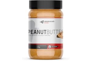 MM Supplements - Crema de Cacahuete - 1 Kg - 100% Cacahuetes Tostados - Rica en Proteína - Sin Azúcares - Vegano - Sabor Mega Crujiente