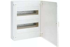 HAGER Caja de superficie golf serie VS, 2 filas, 24M, con puerta opaca blanca