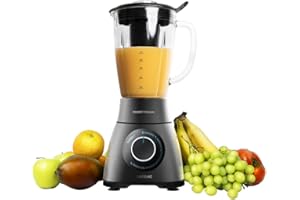 Cecotec Batidora de Vaso Power Black Titanium 2500MAX PerfectMix. 2500W Máxima Potencia, Cuchilla con Recubrimiento de Titani