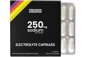 Precision Hydration Electrolyte Capsules - 15 Blister Packed (Waterproof) / Salt Capsules - Combat Cramp - No Artificial Ingredients, Digestion-Friendly Formula - Gluten Free, Vegan Friendly (1-Pack)