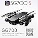 Produktbild Intelligente SG700-S Drohne Neu Quadcopter 💋 2.4Ghz 4CH Weitwinkel WiFi 1080 P Optischer Fluss Dual Kamera RC Doppelter Kamera Faltender Quadcopter (schwarz)