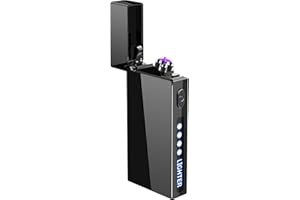 Wolepaz Electric Lighter with LED Light, USB Rechargeable Dual Arc Plasma Lighter for Indoor/Outdoor Camping and Candles