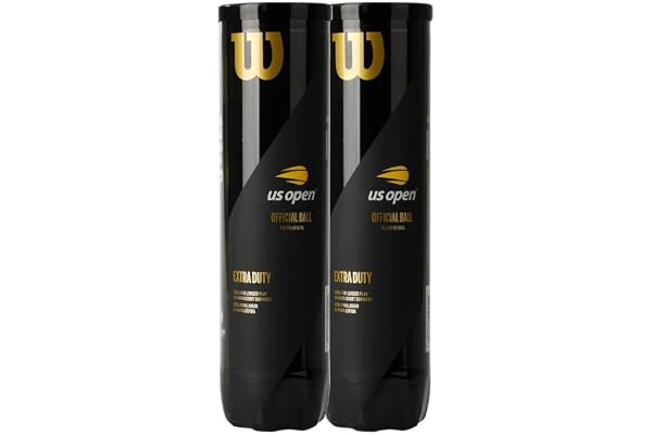 Wilson Balles de Tennis, US Open, 2 Boîtes de 4 Balles Chacune, pour Surfaces Dures, Jaune, WRT11752P