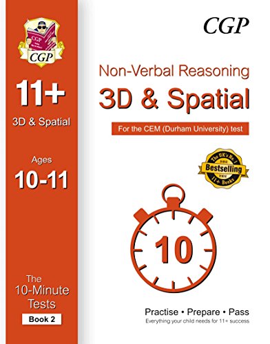 Book's Cover of 10Minute Tests for 11 NonVerbal Reasoning 3D and Spatial Ages 1011 Book 2  CEM Test