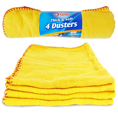 Keep it Handy 4pk Duster Multi Surface Cleaner | Home Glass Car Window Eyeglass Think Soft Cleaning Towels | Kitchen Dish Towels | Car Wash Cloth Cleaning Supplies