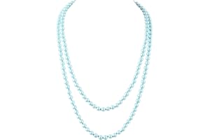 BABEYOND Long Pearl Necklace Faux Pearls Necklace Set Beaded Long Pearls Jewelry 1920s Gatsby Costume Jewelry