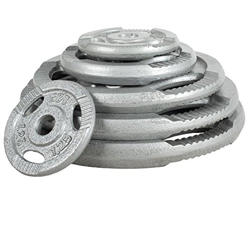 Gorilla Sports Hantelscheiben Gusseisen Gripper 0,5-20 KG Guss Hantelscheibe Gewichte mit Eingriffen - 2