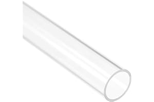 TOP-VIGOR Klares, starres Acrylrohr, 16 mm Innendurchmesser, 20 mm Außendurchmesser, 305 mm, Rundrohr für Aquarium, Wasserkühlsystem, Beleuchtungsschlauch, 1 Stück