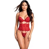 New Dreams Fantezi Kadın Siyah Dantel Body, Dantelli Şık Jartiyer Gecelik, İ&ccedil; Giyim, Bodysuit