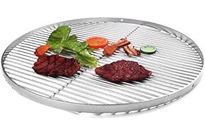 HERO24 Grille de cuisson 50 cm acier inoxydable Barbecue pivotant trépied avec anneau 3 trous pour hacher en extérieur pour suspendre