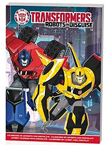 Preisvergleich Produktbild Transformers Bumblebee Optimus Prime Adventskalender mit Vollmilchschokolade für Weihnachten 2018 (ORDER BEFORE 27TH of NOVEMBER FOR EXPRESS DELIVERY)