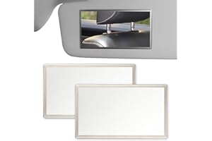 PSOWQ 2 Pièces Miroir pare Soleil Voiture, Miroir de Courtoisie Voiture, Miroir Pare Soleil De Voiture, Voiture Miroir de Courtoisie, Miroir de Maquillage Voiture, Petit Format, 110 x 65 mm