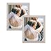 Produktbild Lambert Frame MDF Holz Bilderrahmen 8 x 10 Display mit PVC Objektiv, Staffelei Rückseite, aufhängen Clip | 2-Teiliges Set Modern 8x10 (Set of 2) Asche