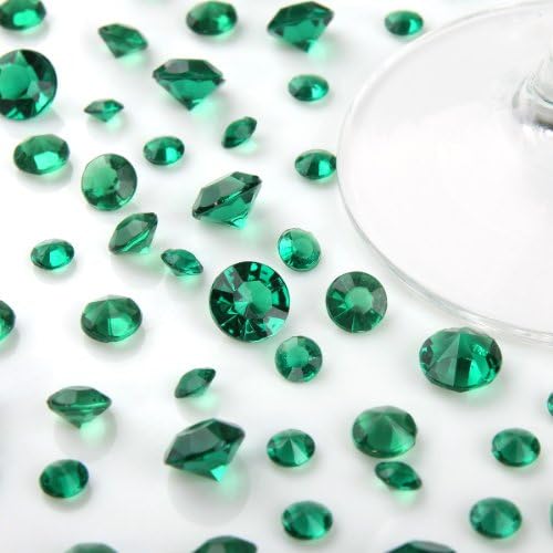 5000 Mixed Sizes(3000/2.5mm+2000 /4.5mm)Wedding Table Diamonds Crystals Confetti (green, 4.5mm+2.5mm)