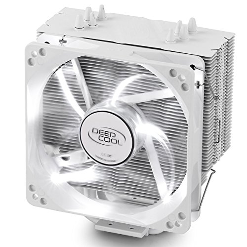 DeepCool GAMMAXX 400 Disipador de CPU con PWM Ventilador 120mm de LED Blanco y 4 Heatpipes Disipador Térmico con CTT para Intel / AMD (AM4 Compatible)