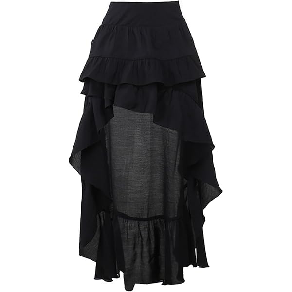 Dames Steampunk Gothic Jurk Kostuum Vintage Multi Layered Chiffon Rok Dames Steampunk Gothic Jurk Kostuum Vintage Multi Layered Chiffon Rok