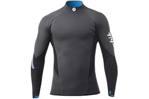 Zhik Microfleece X Haut en néoprène 1MM Noir - Easy Stretch - Doublure à Base hydraulique à Drying Rapide sur la Poitrine et dans Le Dos -