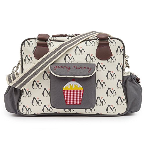 Yummy Mummy Stylish Nursery Changing Bag Colour Penguin Love - Includes Travel Changing Mat Cupcake Design Luxury Baby Bag