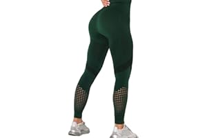 CheChury Leggings Mujer Push Up Mallas Pantalones Deportivos anticeluliticos Suave Malla Transpirable Elásticos Alta Cintura Elásticos Yoga Fitness de Control la Barriga