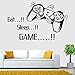 Price comparison product image LEEDY Eat Sleep Game Wall Stickers Boys Bedroom Letter DIY Kids Rooms Decoration Wall Decals Art Home Decor Wall Mural Decals