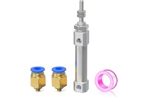 ERGAOBOY Mini cilindro pneumatico in acciaio inox 10MM foro 10MM corsa doppia azione (CDJ2B10-10)