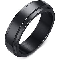 Bague Anti-Stress Roue Dentée 8mm - Anneau Homme/Femme En Acier Inoxydable Poli - Taille US 10