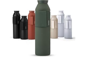 Wasserflasche aus Edelstahl(Closca Bottle Wave). Thermo-Trinkflasche zum Einhängen für Kinder und Erwachsene. BPA-frei (600ml, Amazonia)