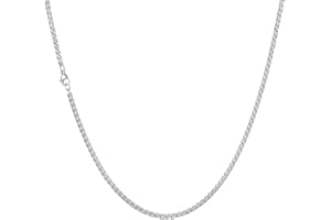 HSWYFCJY Mens Wheat Chain Necklace Silver Men Braided Chain Necklace 3mm Stainless Steel Necklace 46/51/56/61 cm Fashion Jewellery Gifts for Men Women