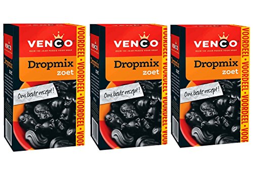 Preisvergleich Produktbild 3 X Venco Dropmix Zoet - Lakritz Süß - 490g