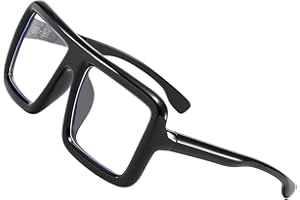 wilcractk Hornbrille Schwarze Nerd Fake Brille Ohne Stärke Mit Blaulichtfilter Blue Light Glasses Modisches Eckiges Design Schwarz Für Damen Herren Alltag Cosplay Bühne Party