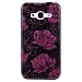 Produktbild TPU+PC Hülle für Samsung Galaxy J3(2016)/J310 IMD Handyhülle Schale Etui Glitzer Stoßdämpfung Cover Rück, Fanryn Umgeben von Diamantkristall Bunte Muster Design Super Dünn Weich Flexibel Handy Hülle Durchsichtig Transparent Etui Cover Protective Shell Soft Schutzhülle Telefon Kasten für Samsung Galaxy J3 2016 SM-J310
