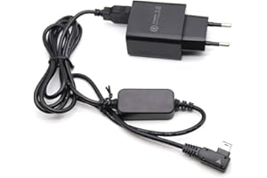 RAEISUSP AC-PW10AM PW10AM kabel USB + adapter USB QC3.0 do Sony A77 A99 A100 A200 A290 A330 A380 A390 A450 A500 A700 A850