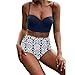 Produktbild CHENG Bikini Frauen Hohe Taille Bikinis Bademode Badeanzug Weibliche Retro Beachewear Bikini Set Bikini Set Strand Badeanzüge Schwimmen Tragen