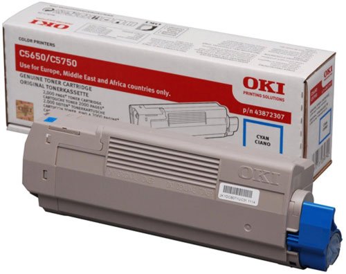 Preisvergleich Produktbild OKI 43872307 C5650, C5750 Tonerkartusche 2.000 Seiten, cyan