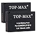 Produktbild TOP-MAX® 2X LP-E12 LPE12 Akku Batterie für Canon EOS 100D, EOS M