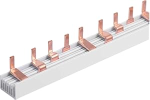 A2ZWORLD Peine de alimentación para conexión cuadro eléctrico, 4 pines, 12 pines, módulos de 210 mm, barra colectora para interruptores magnetotérmicos y diferenciales, BusBar modular 63 A