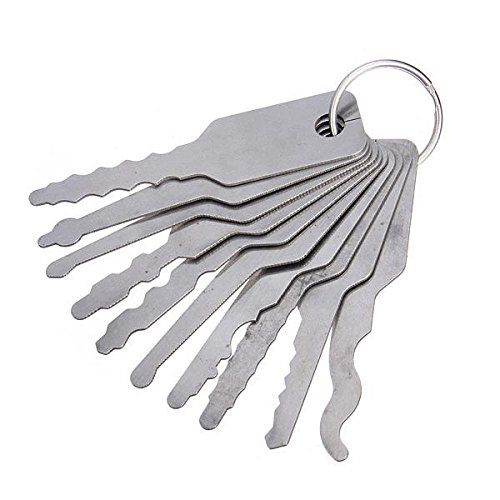 10pcs Jiggler Keys Verschluss Auswahl für doppelseitige Verschluss Verschluss Auswahl Werkzeug - 3